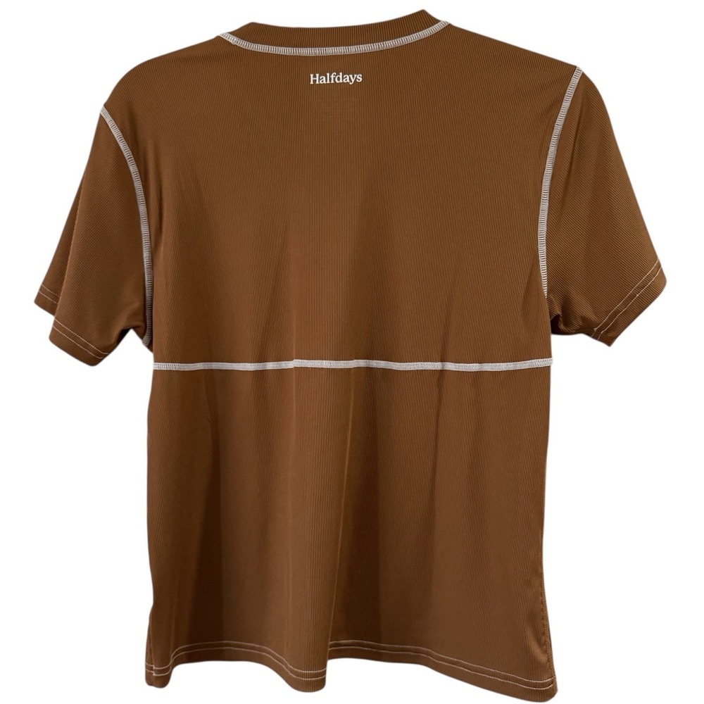 Halfdays Mollie Performance T Shirt Womens XL Nuthatch Brown Hiking Gym New‎ - Picture 4 of 8